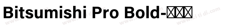 Bitsumishi Pro Bold字体转换